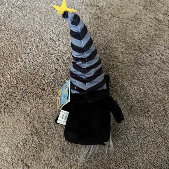 Halloween Plush Black Cat Ear Gnome w/ Bean Bag Bottom 11" NWT - Picture 2 of 2